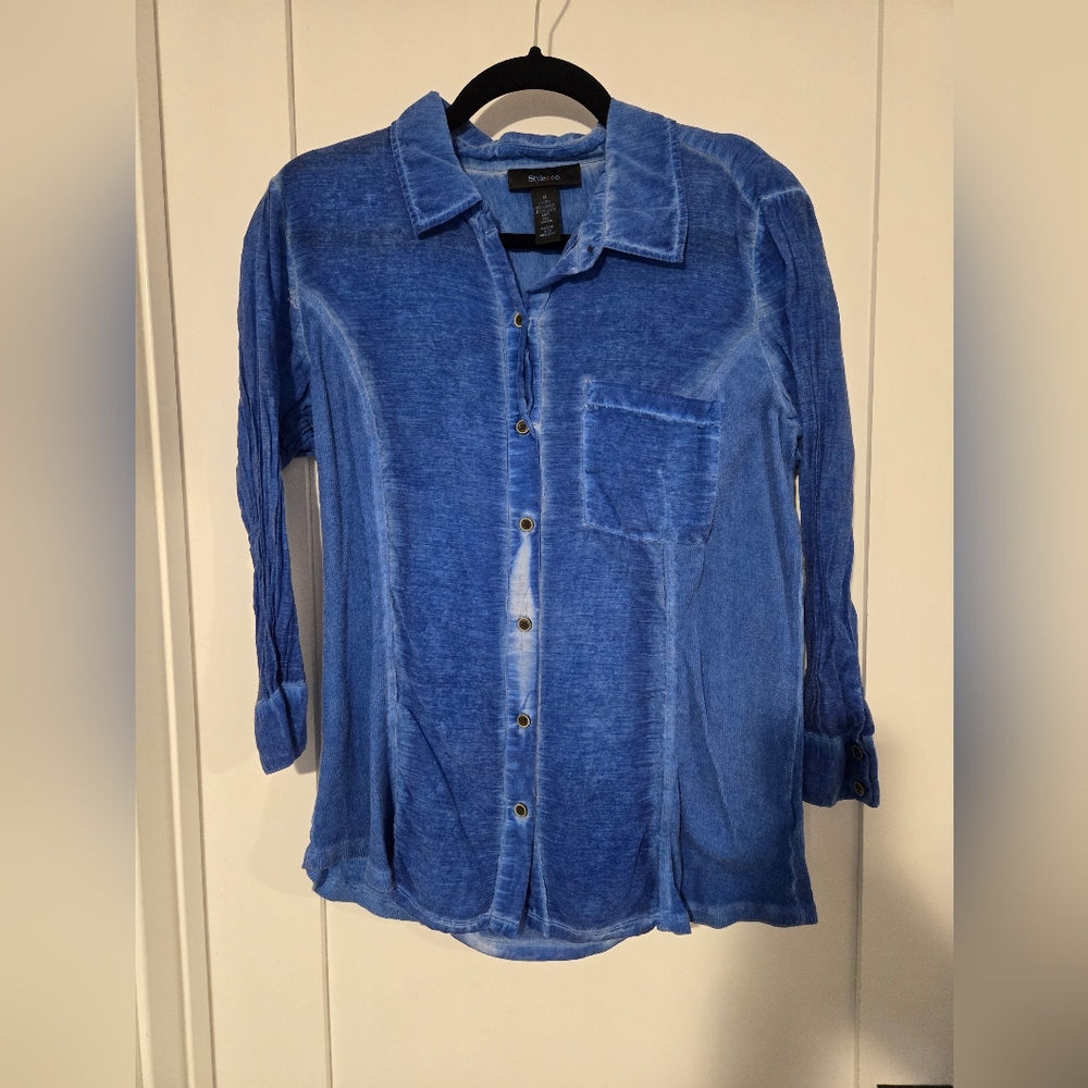 M - Style & Co Blue Top